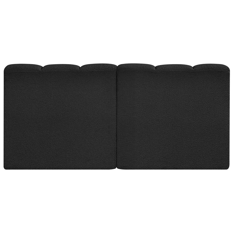 Meridian Furniture Arc Black Boucle Fabric Modular Sectional