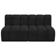 Meridian Furniture Arc Black Boucle Fabric Modular Sectional