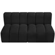 Meridian Furniture Arc Black Boucle Fabric Modular Sectional
