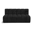 Meridian Furniture Arc Black Boucle Fabric Modular Sectional