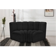 Meridian Furniture Arc Black Boucle Fabric Modular Sectional