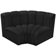 Meridian Furniture Arc Black Boucle Fabric Modular Sectional