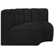 Meridian Furniture Arc Black Boucle Fabric Modular Sectional