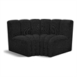 Meridian Furniture Arc Black Boucle Fabric Modular Sectional