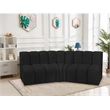Meridian Furniture Arc Black Boucle Fabric Modular Sectional