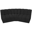 Meridian Furniture Arc Black Boucle Fabric Modular Sectional