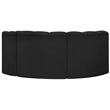 Meridian Furniture Arc Black Boucle Fabric Modular Sectional