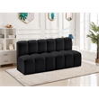 Meridian Furniture Arc Black Vegan Leather Modular Sectional
