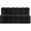 Meridian Furniture Arc Black Vegan Leather Modular Sectional