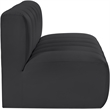 Meridian Furniture Arc Black Vegan Leather Modular Sectional