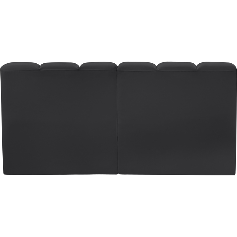 Meridian Furniture Arc Black Vegan Leather Modular Sectional