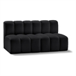 Meridian Furniture Arc Black Vegan Leather Modular Sectional