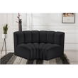 Meridian Furniture Arc Black Vegan Leather Modular Sectional