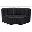 Meridian Furniture Arc Black Vegan Leather Modular Sectional