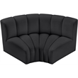 Meridian Furniture Arc Black Vegan Leather Modular Sectional