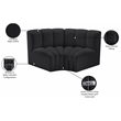 Meridian Furniture Arc Black Vegan Leather Modular Sectional