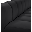 Meridian Furniture Arc Black Vegan Leather Modular Sectional