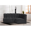 Meridian Furniture Arc Black Vegan Leather Modular Sectional