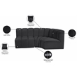 Meridian Furniture Arc Black Vegan Leather Modular Sectional