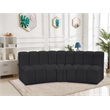 Meridian Furniture Arc Black Vegan Leather Modular Sectional