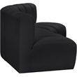 Meridian Furniture Arc Black Vegan Leather Modular Sectional