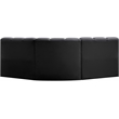 Meridian Furniture Arc Black Vegan Leather Modular Sectional