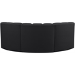 Meridian Furniture Arc Black Vegan Leather Modular Sectional