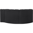Meridian Furniture Arc Black Vegan Leather Modular Sectional