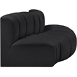 Meridian Furniture Arc Black Vegan Leather Modular Sectional