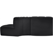Meridian Furniture Arc Black Vegan Leather Modular Sectional