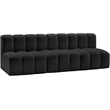 Meridian Furniture Arc Black Vegan Leather Modular Sectional