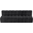 Meridian Furniture Arc Black Vegan Leather Modular Sectional