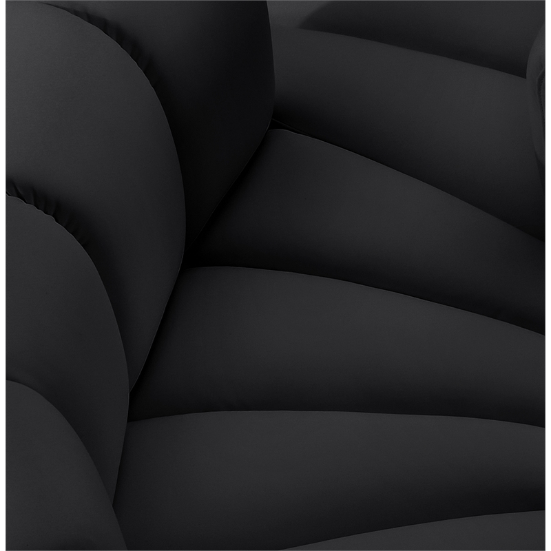 Meridian Furniture Arc Black Vegan Leather Modular Sectional