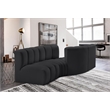 Meridian Furniture Arc Black Vegan Leather Modular Sectional