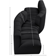 Meridian Furniture Arc Black Vegan Leather Modular Sectional