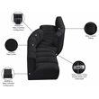 Meridian Furniture Arc Black Vegan Leather Modular Sectional