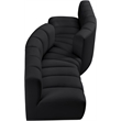 Meridian Furniture Arc Black Vegan Leather Modular Sectional
