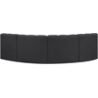 Meridian Furniture Arc Black Vegan Leather Modular Sectional