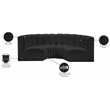 Meridian Furniture Arc Black Vegan Leather Modular Sectional