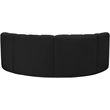 Meridian Furniture Arc Black Vegan Leather Modular Sectional