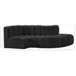 Meridian Furniture Arc Black Vegan Leather Modular Sectional