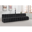 Meridian Furniture Arc Black Vegan Leather Modular Sectional