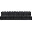 Meridian Furniture Arc Black Vegan Leather Modular Sectional