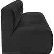 Meridian Furniture Arc Black Vegan Leather Modular Sectional
