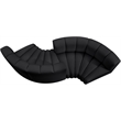 Meridian Furniture Arc Black Vegan Leather Modular Sectional