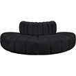 Meridian Furniture Arc Black Vegan Leather Modular Sectional