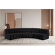 Meridian Furniture Arc Black Vegan Leather Modular Sectional
