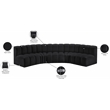 Meridian Furniture Arc Black Vegan Leather Modular Sectional