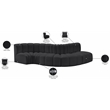 Meridian Furniture Arc Black Vegan Leather Modular Sectional