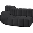 Meridian Furniture Arc Black Vegan Leather Modular Sectional